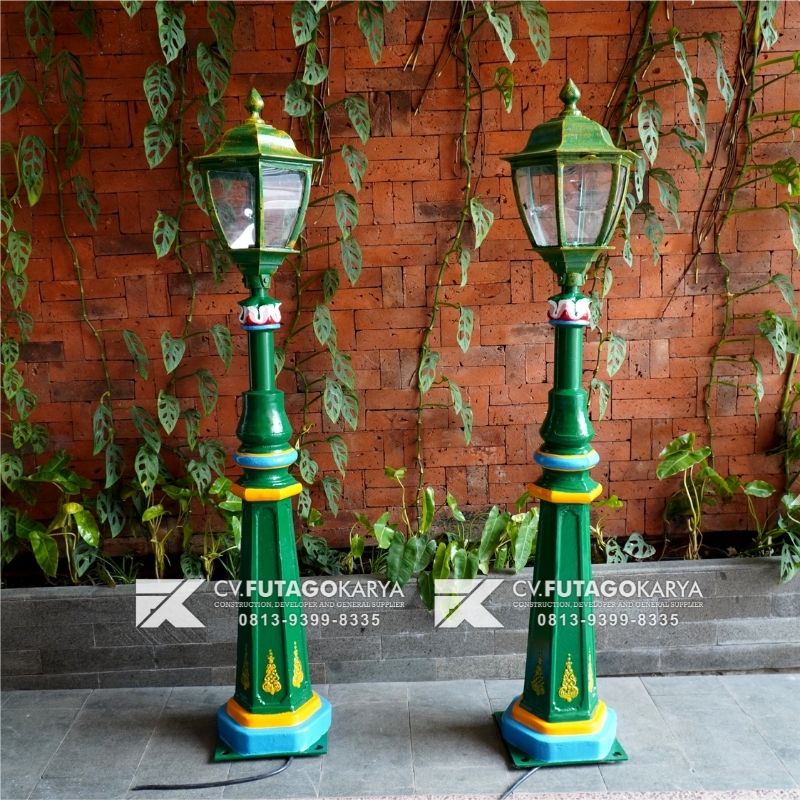 Tiang Lampu Taman Minimalis Metal Casting