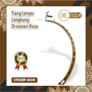 atl tiang lampu lengkung ornamen rusa 300x300