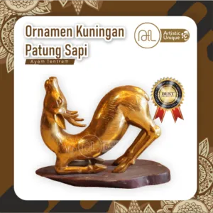 ornamen kuningan patung sapi tipe 2 1 300x300